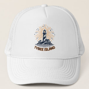 Gorra De Camionero Isla Tybee Faro de Georgia Sunrise