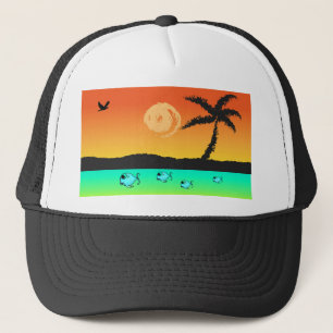 Gorra De Camionero Island Sunset