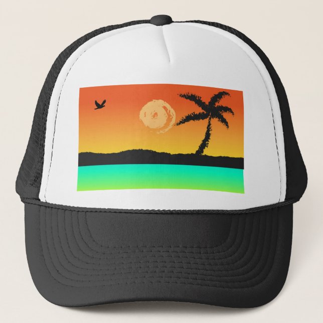 Gorra De Camionero Island Sunset (Anverso)