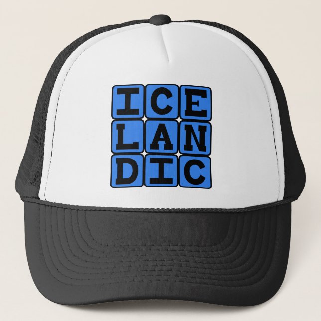 Gorra De Camionero Islandés, Nacionalidad (Anverso)