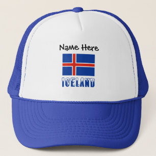 Gorra De Camionero Islandia y la bandera islandesa personalizadas
