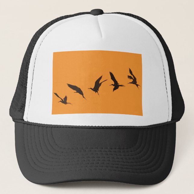 Gorra De Camionero Islas de las Islas Galápagos magníficas del pájaro (Anverso)