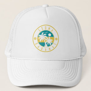 Gorra De Camionero Islas Exuma Bahamas Retro Palmeras Souvenirs