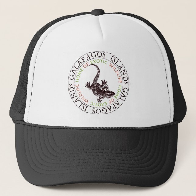 Gorra De Camionero Islas Galápagos Lizard Souvenir (Anverso)