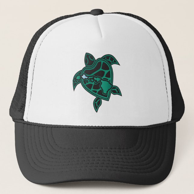 Gorra De Camionero Islas Hawaii, tortuga y Hawái (Anverso)