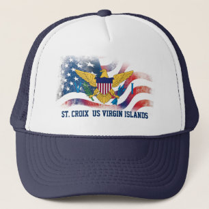 Gorra De Camionero Islas Vírgenes Estadounidenses Banderas Estadouni