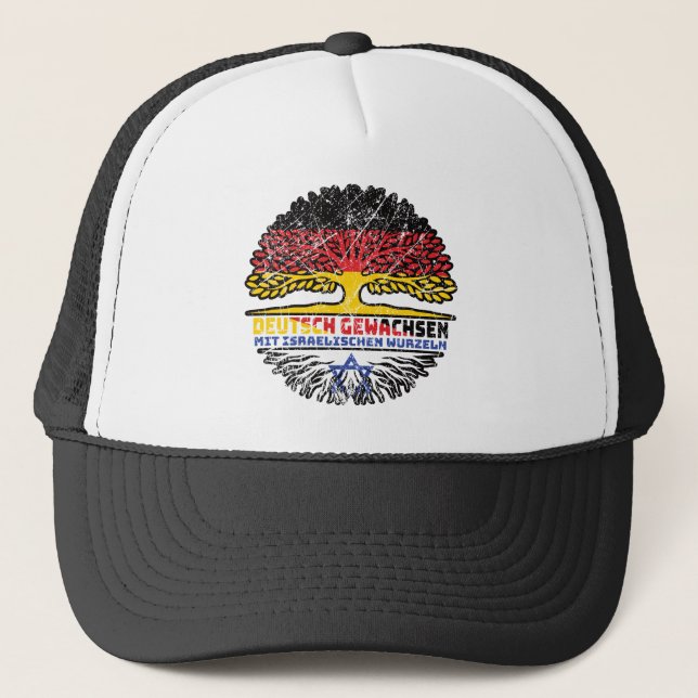 Gorra De Camionero Israel Israelisch Deutsch Deutschland Baum Wurzel (Anverso)