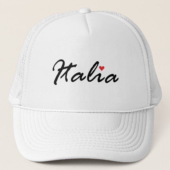 Gorra De Camionero Italia, Italia, me encanta Italia (Anverso)