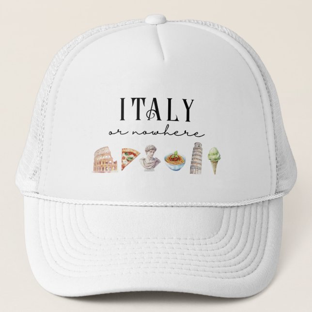 Gorra De Camionero Italia O Ningún Otro País Italiano De Inspiración  (Anverso)