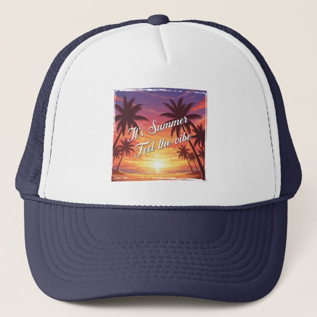 Gorra De Camionero It's Summer Feel the vibe (Anverso)