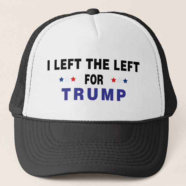Gorra De Camionero Izquierda Por Trump (Anverso)