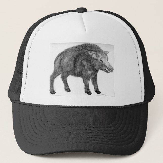 Gorra De Camionero Jabalí, postura defensiva (Anverso)