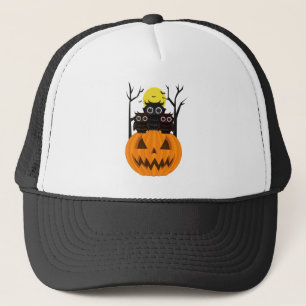 Gorra De Camionero Jack O lantern y Owls