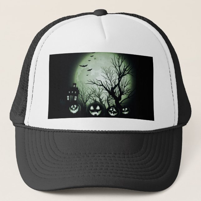 Gorra De Camionero Jack O'Lanterns De Noche (Anverso)