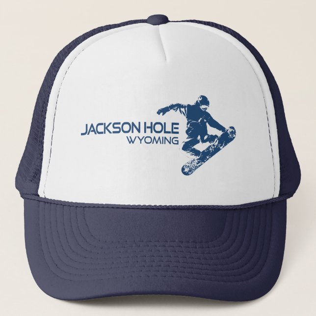 Gorra De Camionero Jackson Hole Wyoming Snowboarder (Anverso)