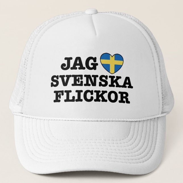 Gorra De Camionero Jag Svenska Flickor (Anverso)