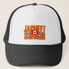 Gorra De Camionero Jagmeet Singh Naranja Bloquear texto Bandera canad