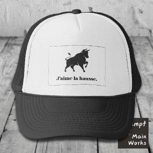 Gorra De Camionero J'aime la Hausse. El alza del mercado de valores