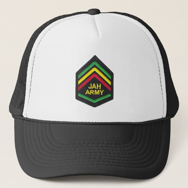 Gorra De Camionero Jamaica Flag Rasta Reggae Roots Trucker Cap (Anverso)