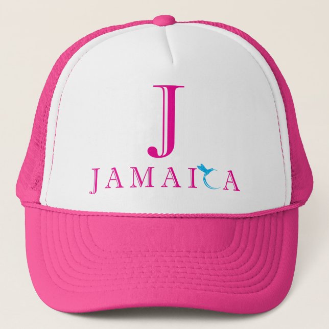 Gorra De Camionero Jamaica rosada (Anverso)