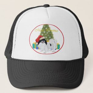 Gorra De Camionero Japanese Chin Feliz Navidad