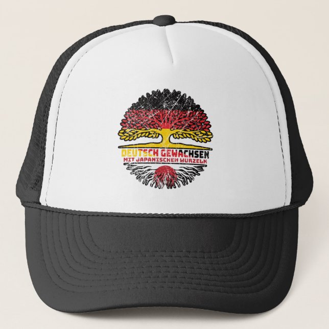 Gorra De Camionero Japón Japón Deutsch Deutschland Baum Wurzel (Anverso)