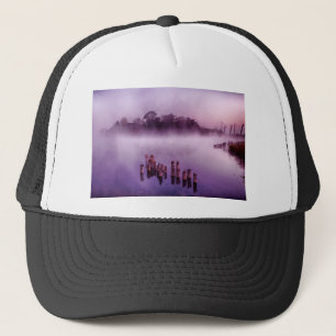 Gorra De Camionero Japón Kumamoto Flotante Isla Niebla por la mañana