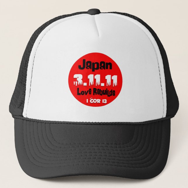 GORRA DE CAMIONERO JAPÓN LOVE RECONSTRUYE LA PAC (Anverso)