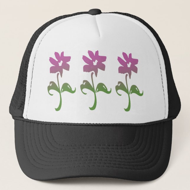 Gorra De Camionero Jardín de flores (Anverso)