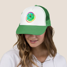 Gorra De Camionero Jardín de flores silvestres de la mariposa monarca