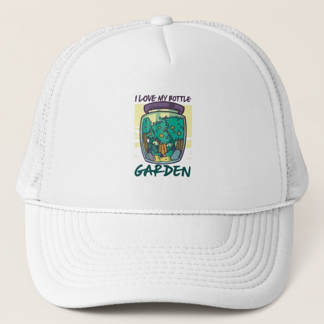 Gorra De Camionero Jardín - Me encanta mi Jardín de Botellas (Anverso)