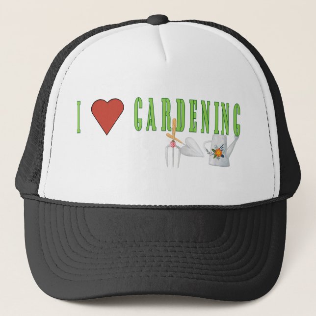 Gorra De Camionero Jardinería de amor (Anverso)