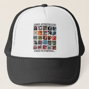 GORRA DE CAMIONERO JASON JENKINS EN VIVO! ACRÍLICO EN TODO