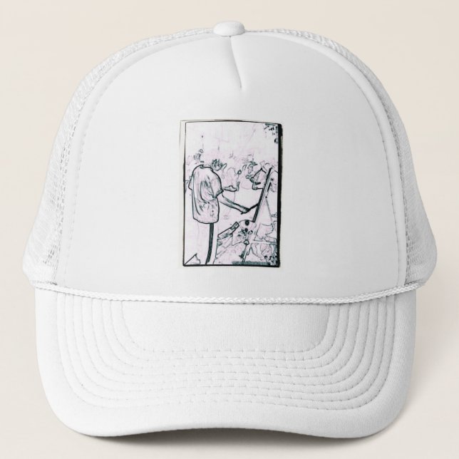 GORRA DE CAMIONERO JASON JENKINS LIVE BW (Anverso)