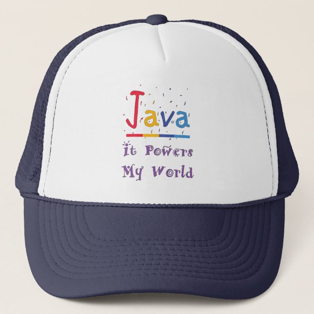 Gorra De Camionero Java impulsa mi mundo (Anverso)