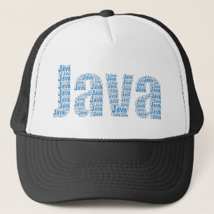 Gorra De Camionero Java Word Art