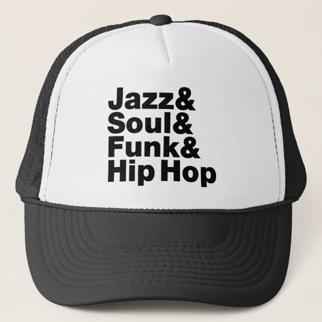 Gorra De Camionero Jazz y alma y miedo y Hip Hop (Anverso)