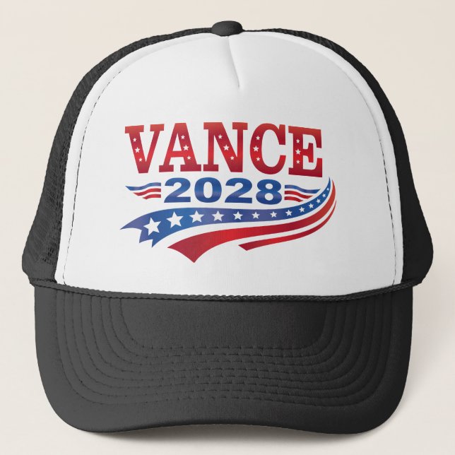 Gorra De Camionero JD Vance President 2028 (Anverso)