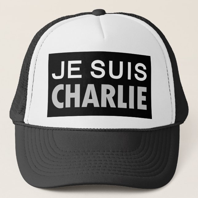 Gorra De Camionero JE SUIS CHARLIE - pueblo de unidad nacional (Anverso)