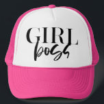 Gorra De Camionero Jefe Chica Premium | Texto negro moderno Ultra<br><div class="desc">CHICA BOSS - moderno,  divertido,  de moda y poderoso ***Para artículos adicionales de oficina de zazzle,  publicidad o merchandising para coincidir con este artículo,  por favor contáctenos a través del contacto de diseñador en nuestra página de inicio de zazzle.</div>