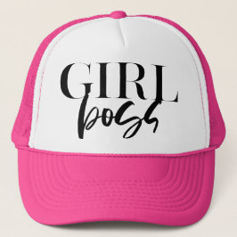Gorra De Camionero Jefe Chica Premium | Texto negro moderno Ultra