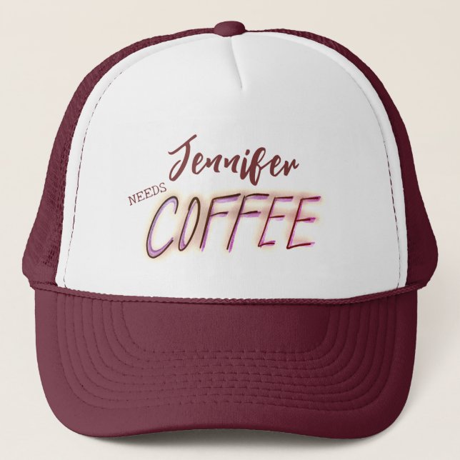 Gorra De Camionero Jennifer necesita café (Anverso)
