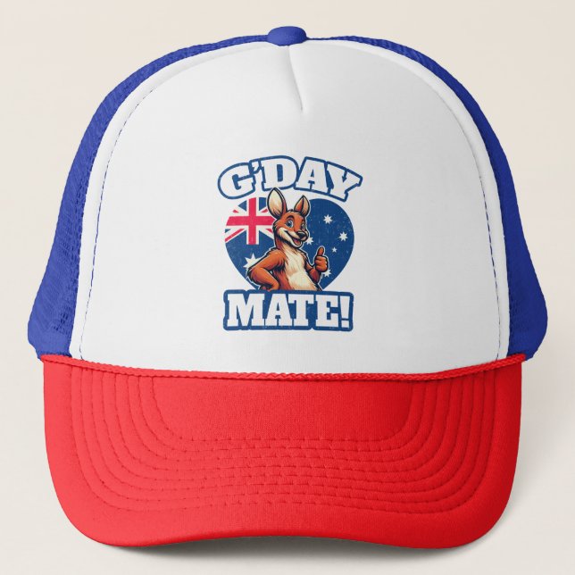 Gorra De Camionero Jerga australiana de G'day Mate (Anverso)