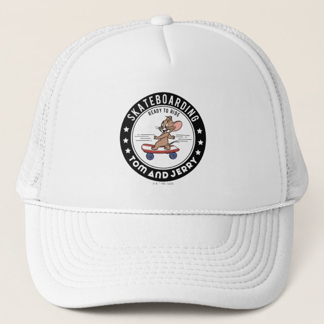 Gorra De Camionero Jerry Skateboarding - Listo Para Viajar (Anverso)