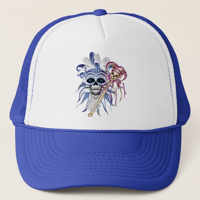 Gorra De Camionero Jester Skull (Anverso)