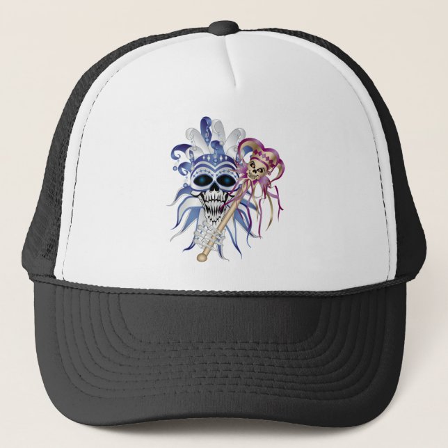 Gorra De Camionero Jester Skull (Anverso)