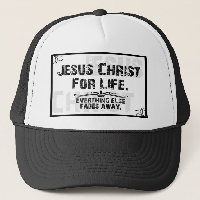 Gorra De Camionero Jesucristo para la vida (Anverso)
