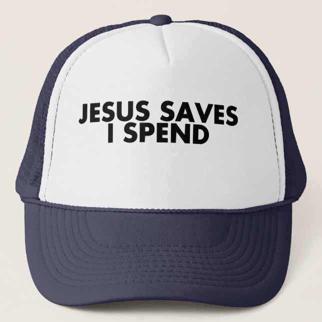 Gorra De Camionero Jesús Ahorra Que Pase La Camiseta De Bendición De  (Anverso)
