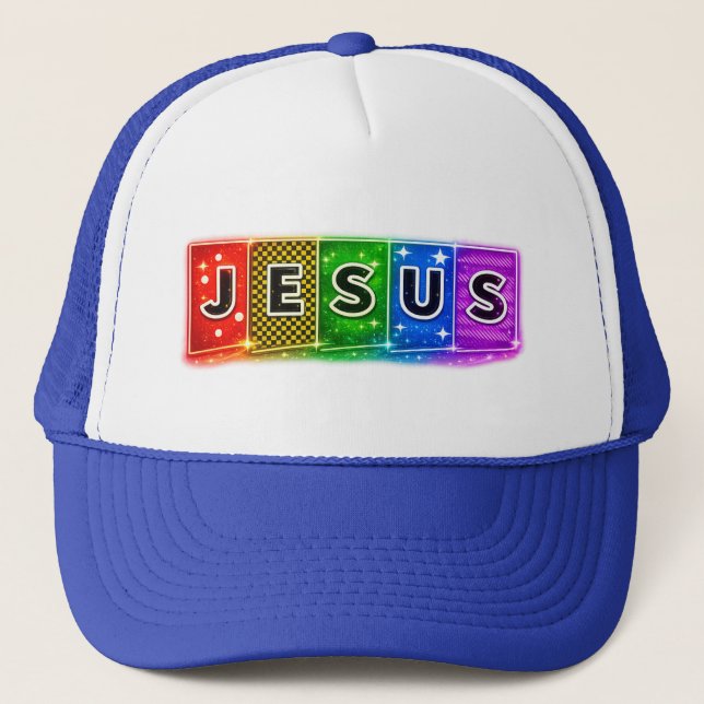 Gorra De Camionero JESÚS - bloques de texto (Anverso)