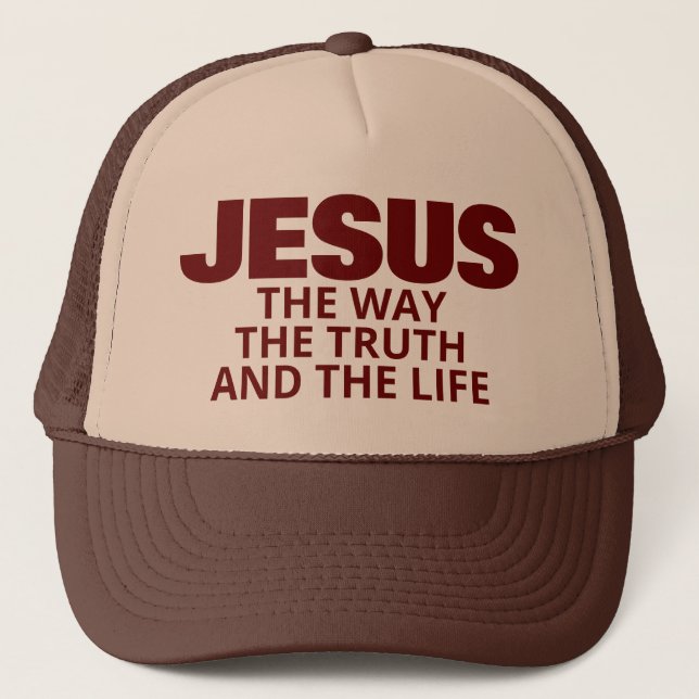 GORRA DE CAMIONERO JESÚS EL CAMINO DE LA VERDAD Y LA VIDA (Anverso)